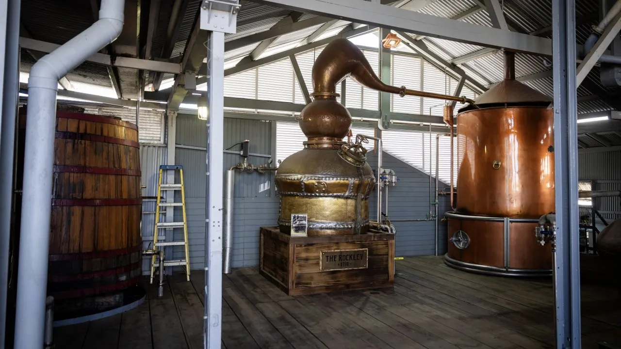 Stills on the distillery tour
