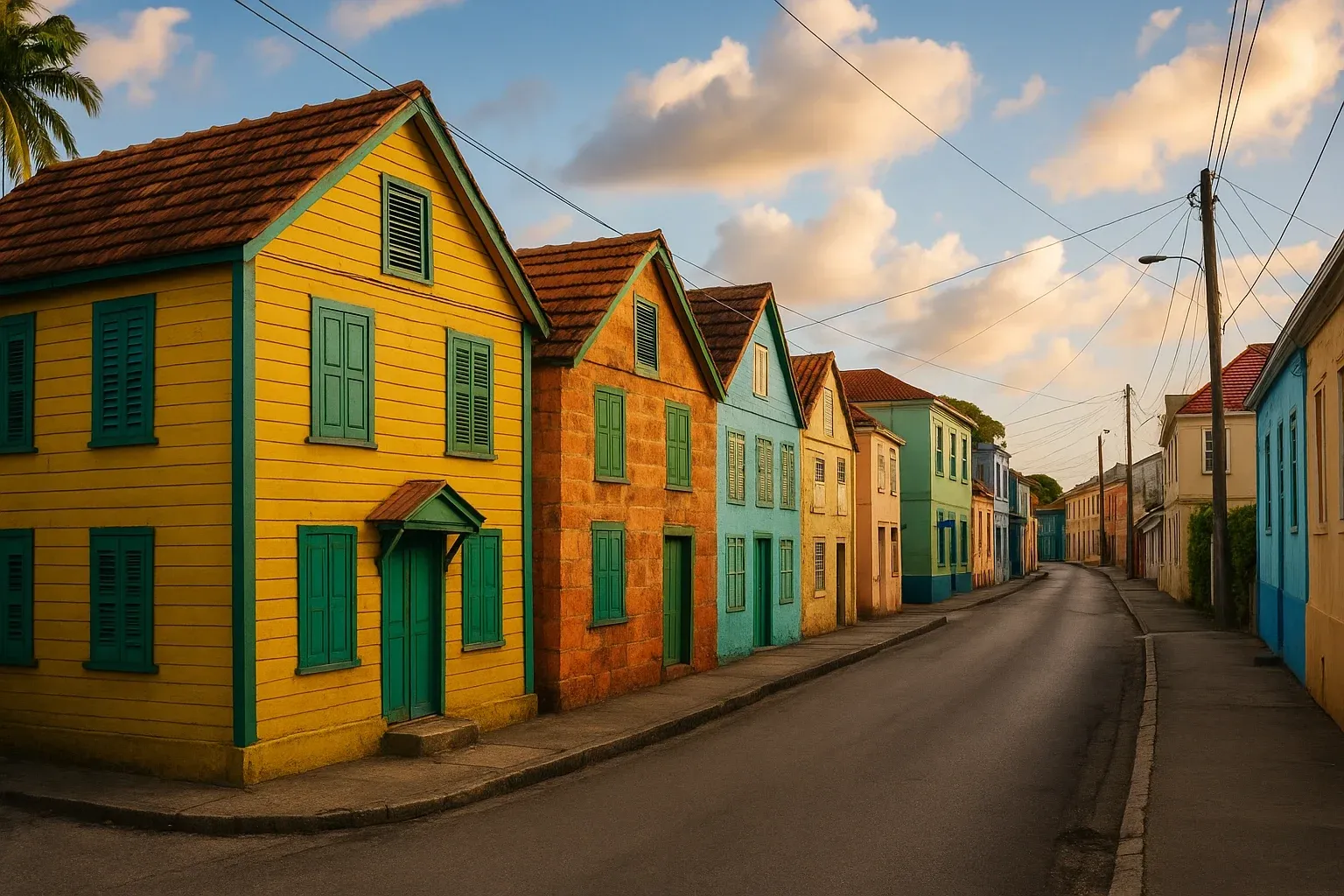 Colorful Bajan artwork displayed in a local market stall