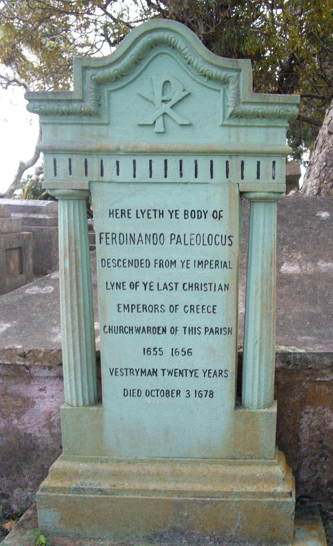 Barbados_Clifton_St John Church_Tombstone_of_Ferdinando_Paleolocus