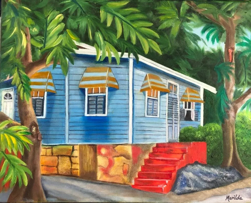 Barbados_Frangipani_Selected_Art_The_Blue_Chattel_House