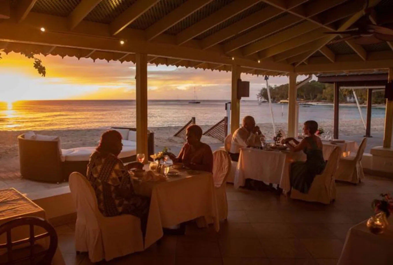 Dining at sunset