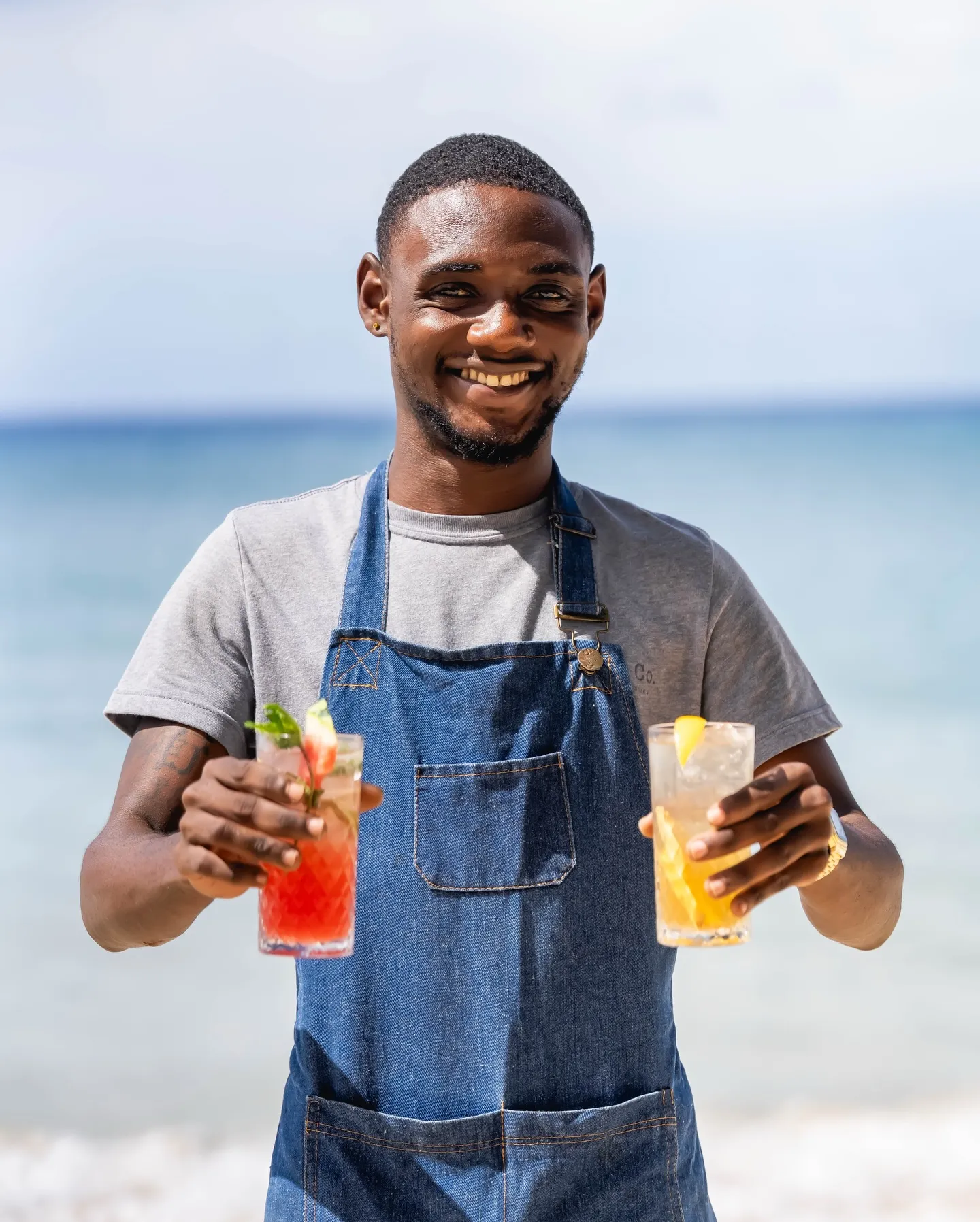 Bartender with Mocktails